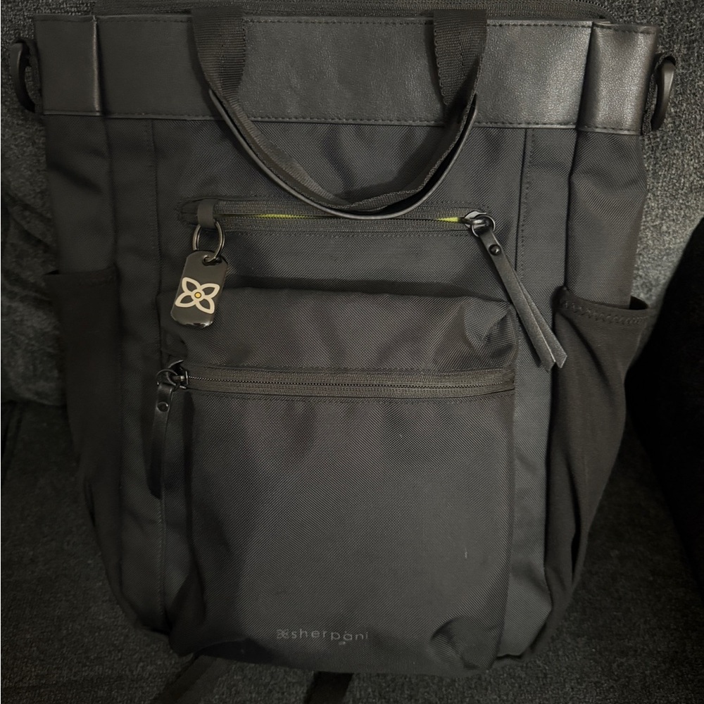 SHERPANI Soleil Black Backpack with Durable Design